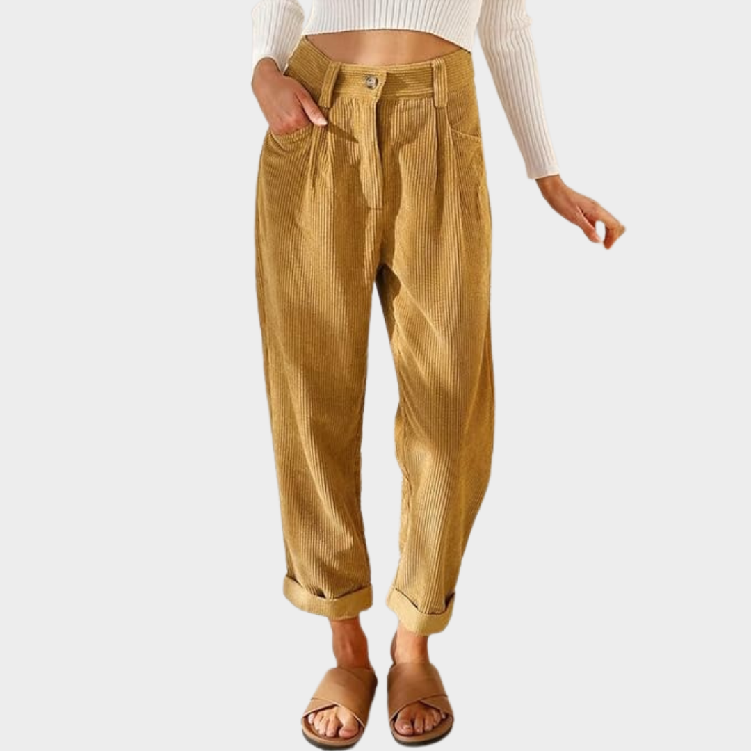 MANDY | COMFORTABLE HIGH-WAIST CORDUROY PANTS