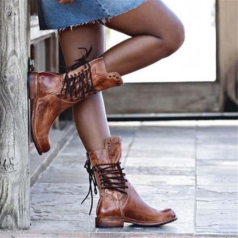 Cathlyn | Vintage Lace-Up Boots