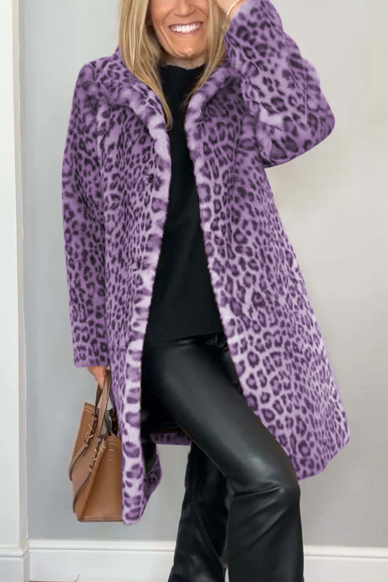 Lizzie – Leopard Print Long Coat