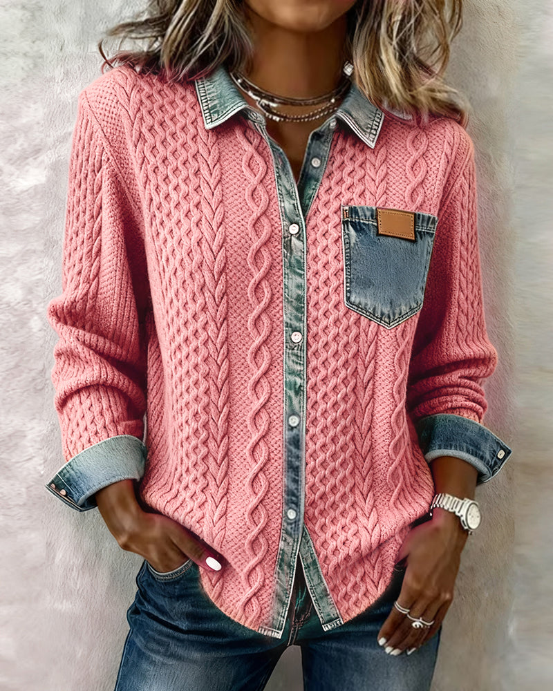 Juliane | Denim Patchwork Shirt