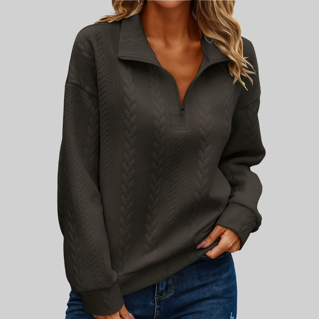Zip-Up Sweater — Lightweight Comfort
