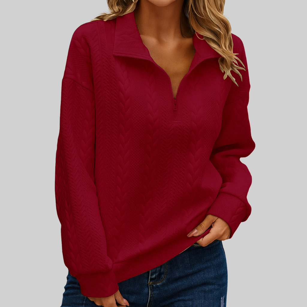 Zip-Up Sweater — Lightweight Comfort