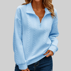Zip-Up Sweater — Lightweight Comfort