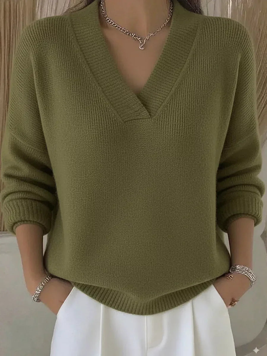 Faye | Relaxed V-Neck Sweater