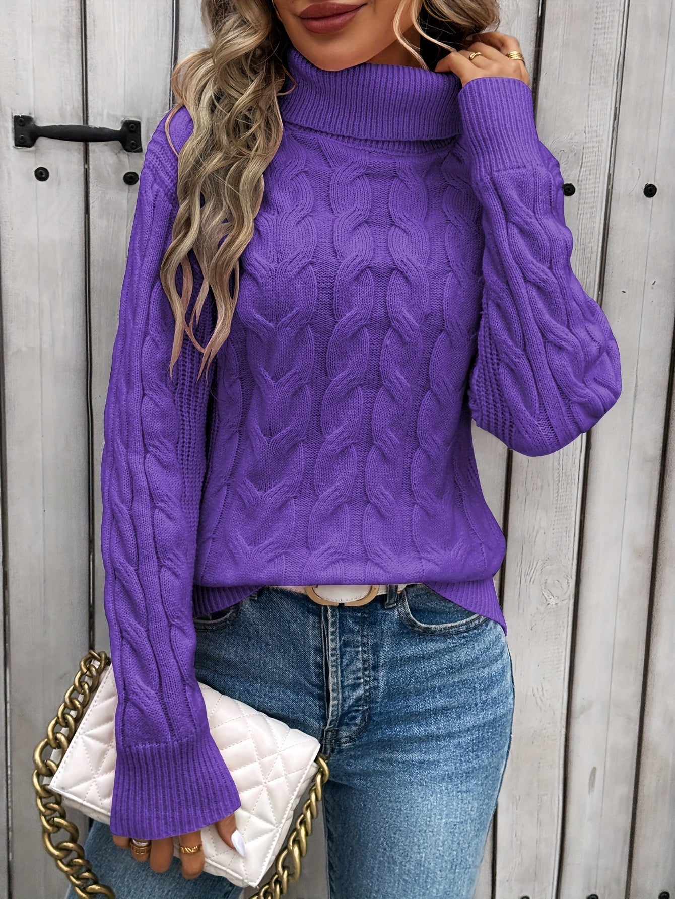 Knitted Turtleneck Sweater — Cozy Layering