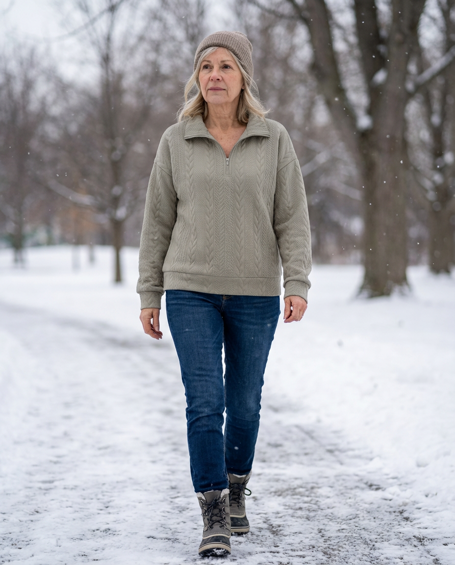 Zip-Up Sweater — Lightweight Comfort