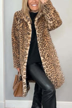 Lizzie – Leopard Print Long Coat