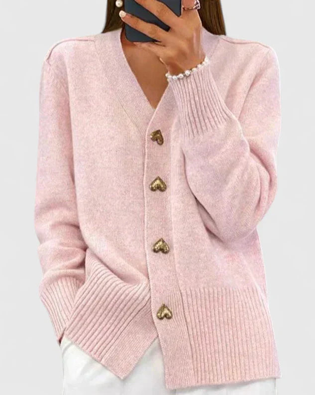 Elegant Cardigan — Button Details